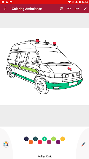 coloring rescue ambulance Screenshot 0