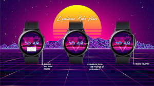 RetroWave WatchFace (Animated) Screenshot 2