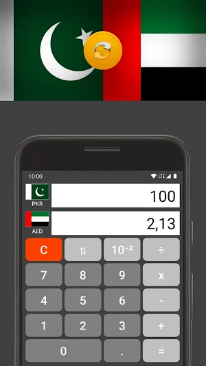 Currency Converter AED/PKR Screenshot 1