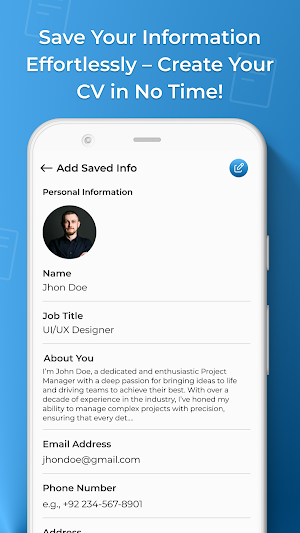 Modern CV Maker : CV Maker Screenshot 2