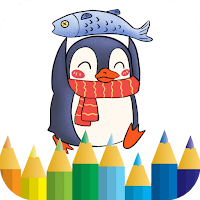 Cartoon penguin Coloring