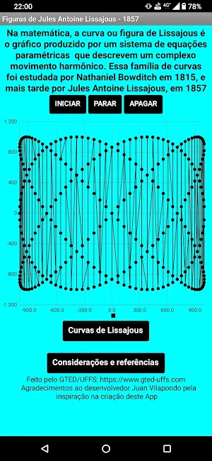 Curvas de Lissajous  - Física Screenshot 0