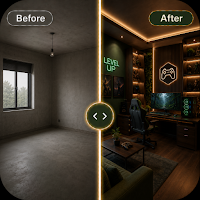 AI Gaming Room Makeover Design