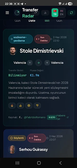 Transfer Radarı Screenshot 3