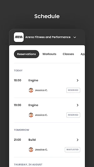 Arena Fitness and Performance Screenshot 2