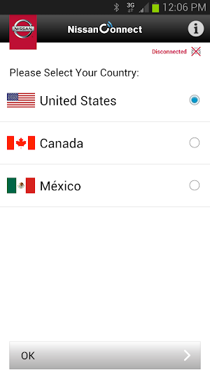 NissanConnect Screenshot 1