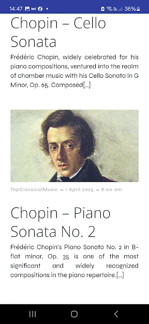 Chopin Songs Screenshot 1