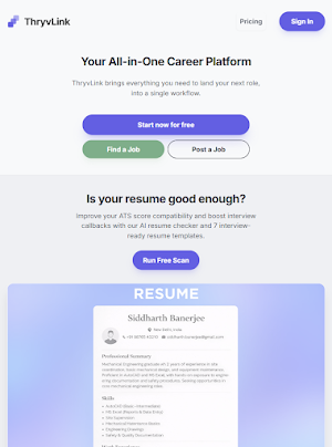 ThryvLink: AI Career Co-Pilot Screenshot 3