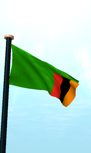 Zambia Flag 3D Live Wallpaper Screenshot 1