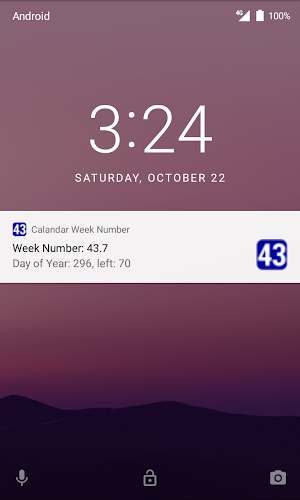 Calendar Week Number in status bar 📆 Screenshot 2