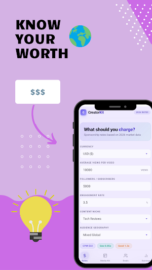 CreatorKit-Track rates & deals Screenshot 3