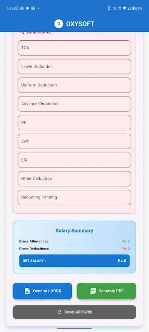 Oxy PaySlipGenerator Screenshot 2