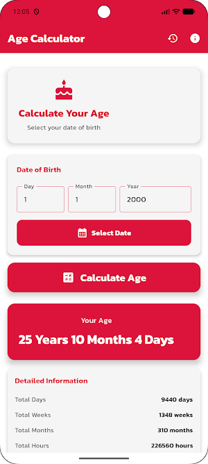 Age Calculator Screenshot 0