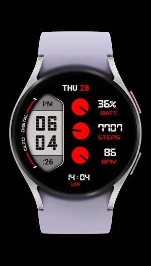 Oled - Digital v5 | watch face Screenshot 1