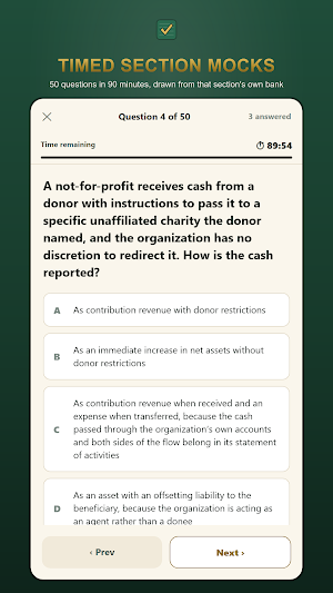 CPA Exam Prep: Practice Test Screenshot 2