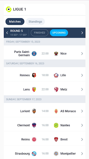 Ligue 1 LiveScore Screenshot 1