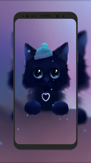 Cute Cat Cartoon Wallpaper Screenshot 1