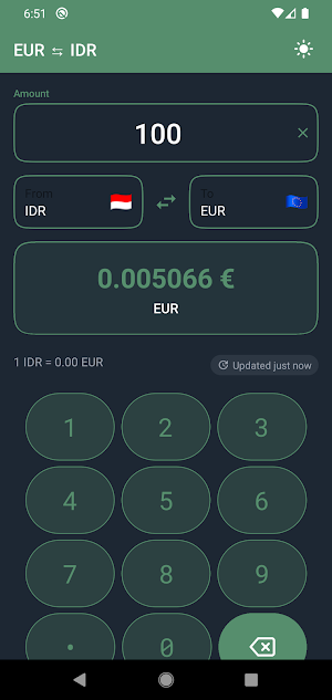 EUR to IDR Converter Screenshot 1