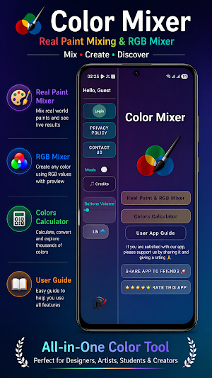 Color Mixer: Real Paint Match Screenshot 1
