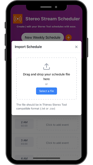 Stereo Stream Scheduler Screenshot 2