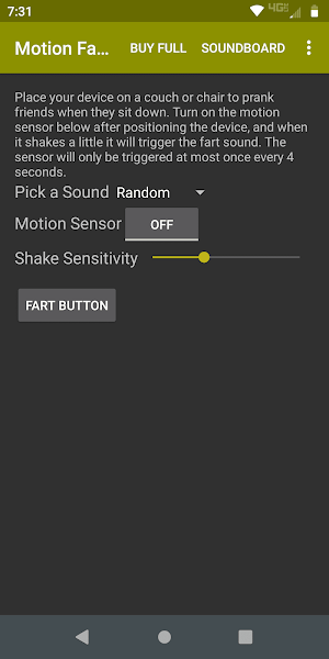 Motion Fart Cushion Lite (Prank App) Screenshot 0