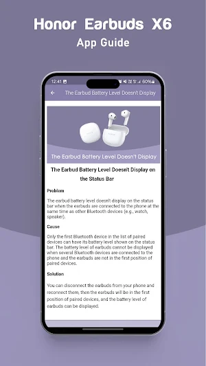 Honor Earbuds X6 App Guide Screenshot 1