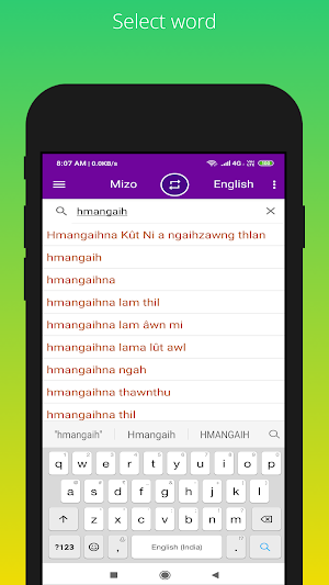 English to Mizo Dictionary Screenshot 3