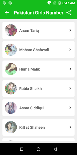 Pakistan Girls Number for Call Screenshot 0