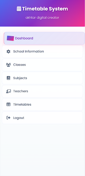 Schools Timetable Screenshot 2