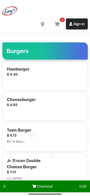 Kenny's Restaurant and Dairy Bar Screenshot 1