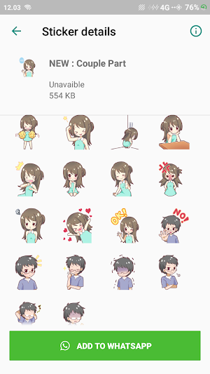 Couple Romantic Stickers For WhatsApp screenshot 6