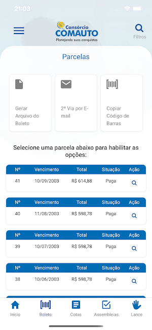 Consórcio Comauto Screenshot 3
