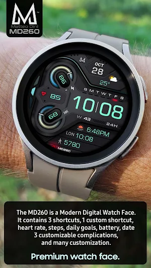 MD260 Digital watch face Screenshot 2