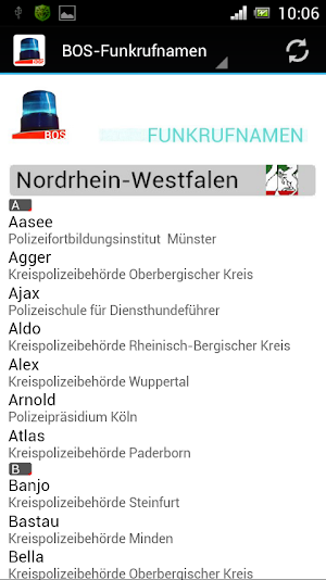 BOS - Funkrufnamen Screenshot 2