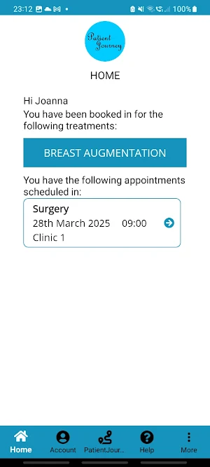 PlastiCare Patient Journey Screenshot 0