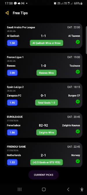Global Football Predictions Screenshot 2
