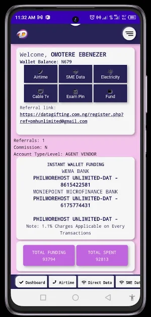 VTU Data Gifting Aitime/Data Screenshot 1