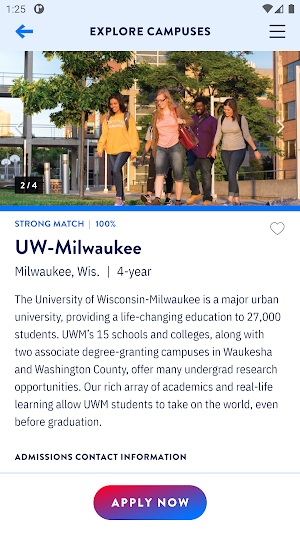 UW Journey Screenshot 2