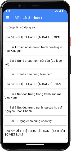 Mĩ thuật Lớp8 – bản 1 Screenshot 3
