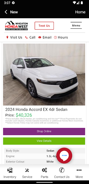 Wheaton Honda West Screenshot 2