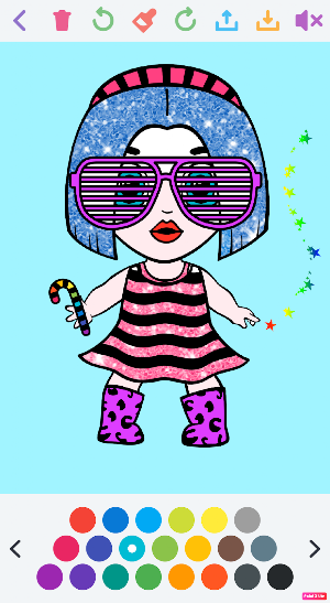 Doll Dress Up and Coloring Game for girls Screenshot 1