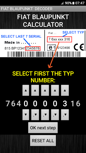 Blaupunkt Fiat Radio Code Decoder Screenshot 0