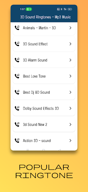 3D Sound Ringtones - Mp3 Music Screenshot 1