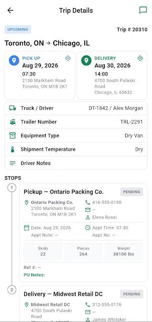 DynaTrail Dispatch - Drivers Screenshot 2