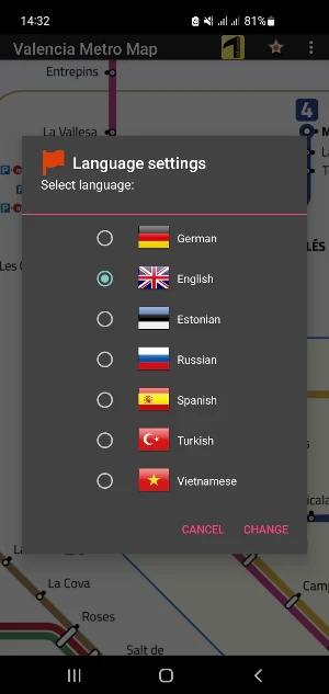 Valencia Metro Map Screenshot 3