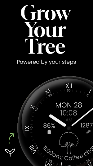 Minimal Black v31 Watch Face Screenshot 0