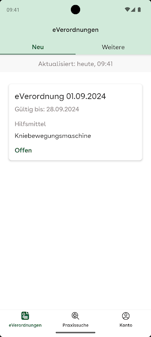AOK BY eVerordnung Hilfsmittel Screenshot 3