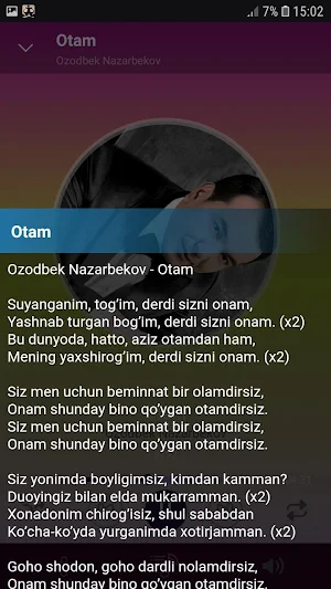 Otalar haqida qo`shiqlar Screenshot 3