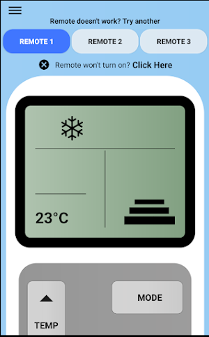 AC Remote For Tadiran Screenshot 1