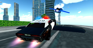 Flying Police Car Driving Screenshot 1